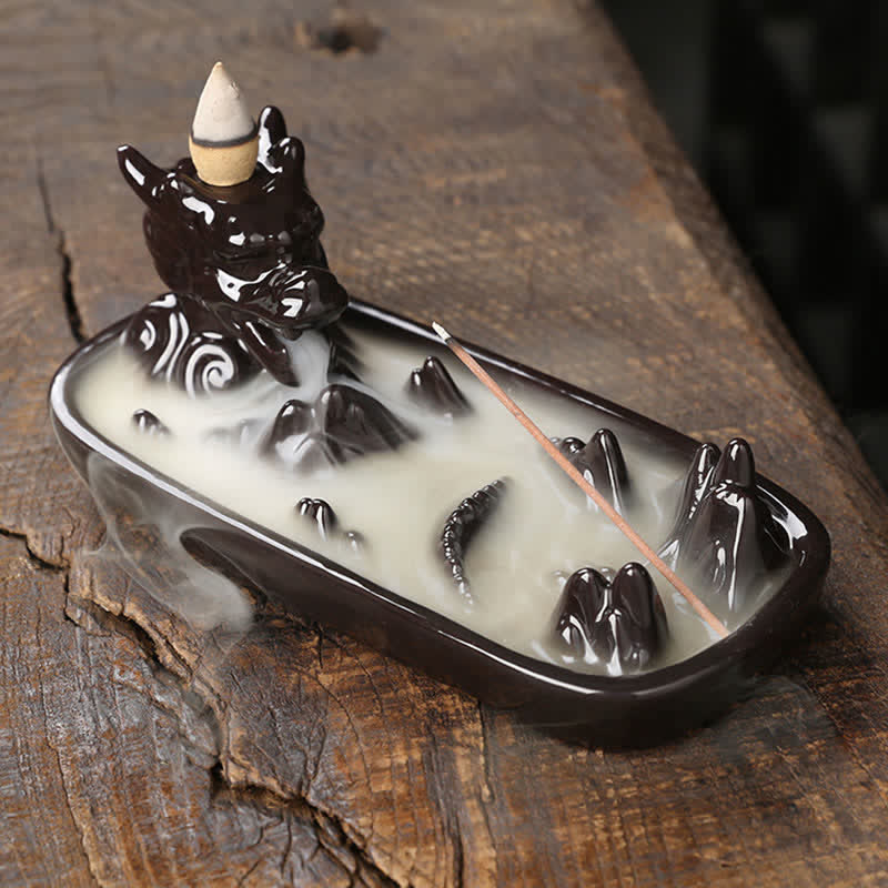Dragon Mountain Strength Ceramic Incense Burner Decoration (Extra 35% Off | USE CODE: FS35)