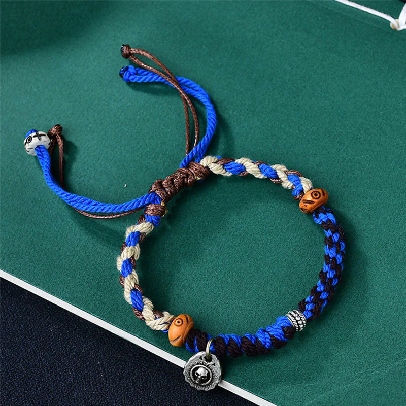 Buddha Stones Tibetan Hand-woven Garuda String Luck Bracelet