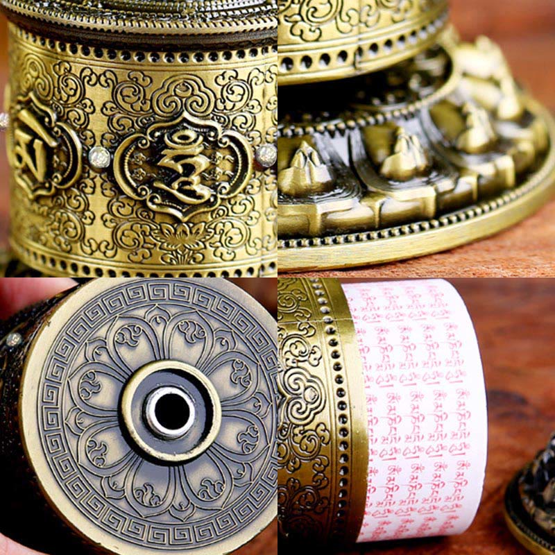 Buddha Stones Tibetan Blessing Prayer Wheel Car Decoration