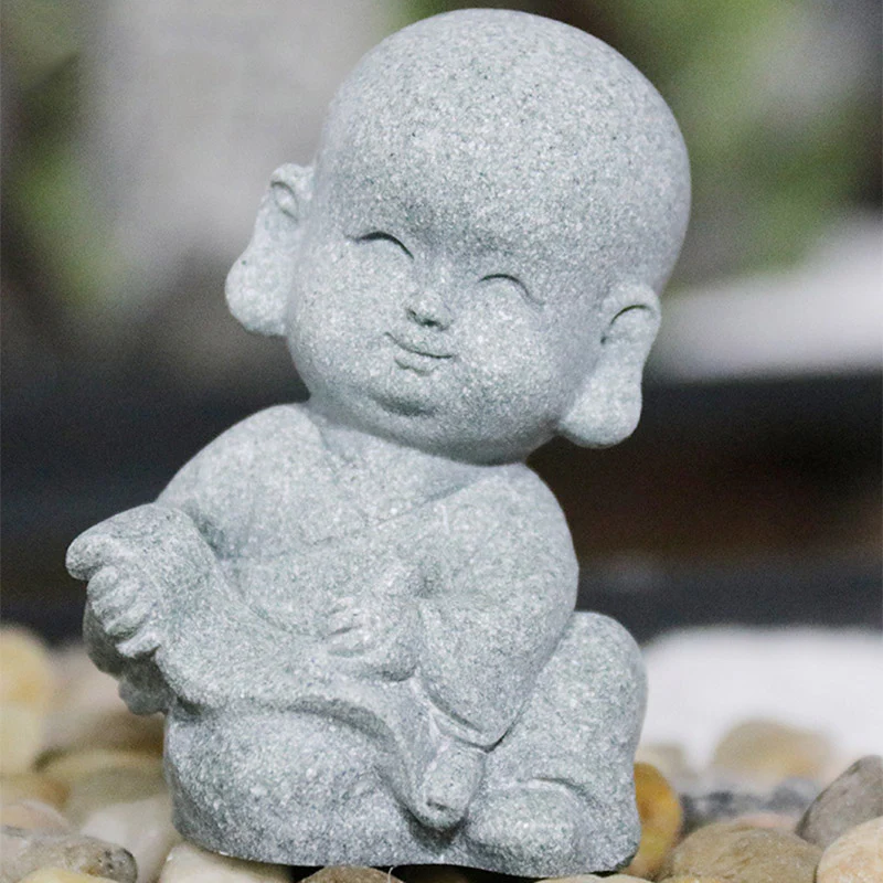Buddha Stones Meditation Prayer Monk Buddha Statue Serenity Home Decoration