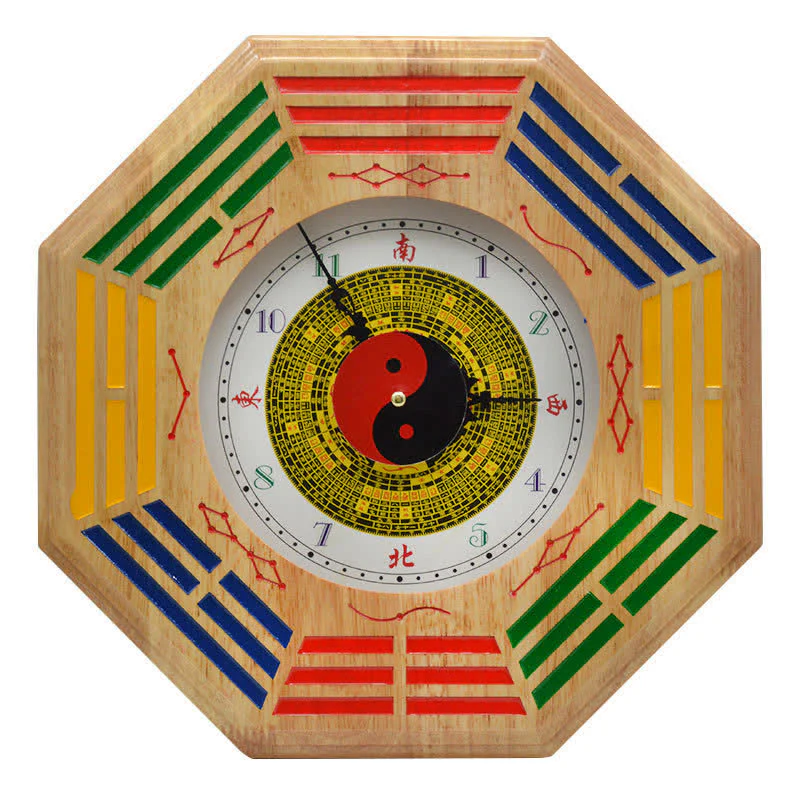 Buddha Stones Feng Shui Bagua Map Balance Energy Map Wall Clock