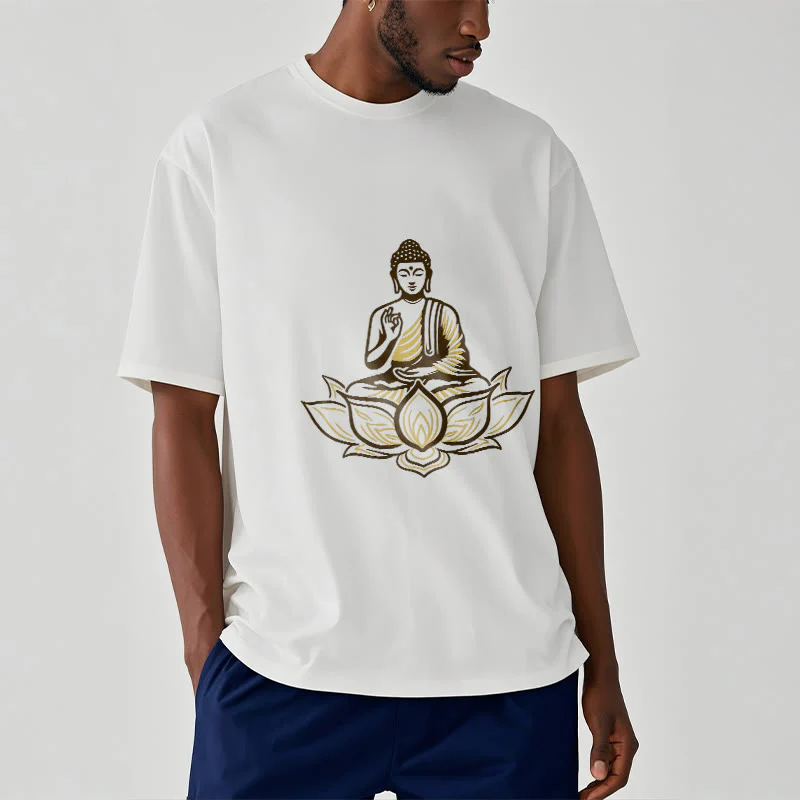 Buddha Stones Buddha Meditating In The Lotus Tee T-shirt
