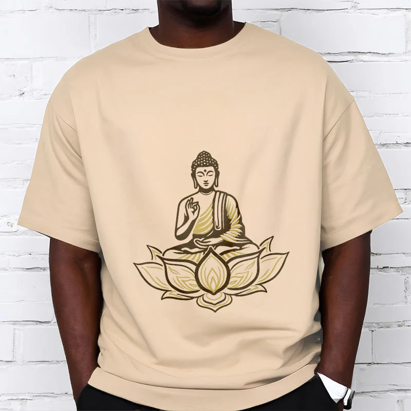 Buddha Stones Buddha Meditating In The Lotus Tee T-shirt