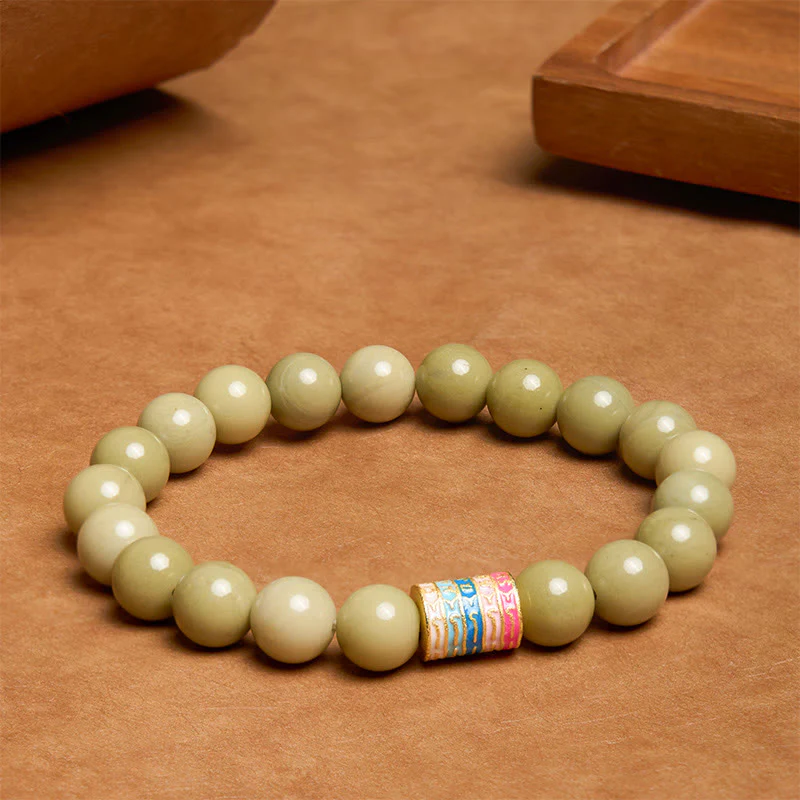 Buddha Stones Natural Alashan Agate Encourage Bracelet