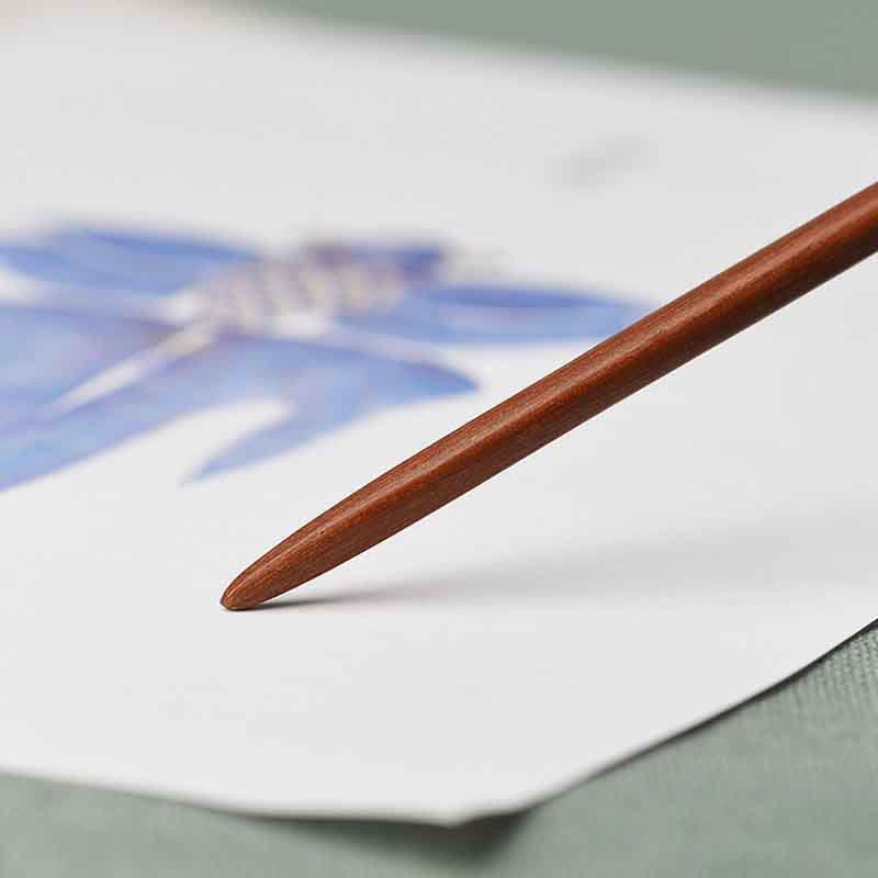 Buddha Stones Red Sandalwood Green Agate Ginkgo Leaf Protection Hairpin