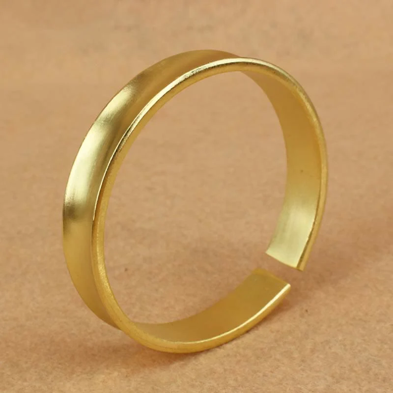 Buddha Stones Copper Wealth Luck Cuff Bracelet Bangle