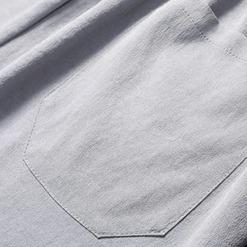 Buddha Stones Fu Character Tang Suit Hanfu Traditional Uniform Short Sleeve Top Pants Clothing Men's Set