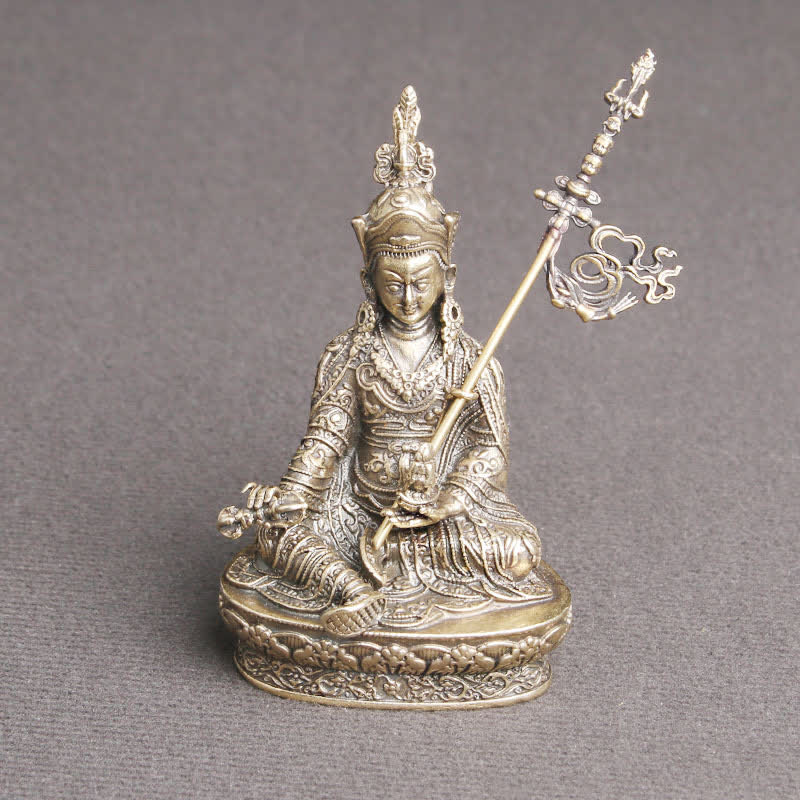 Buddha Stones Padmasambhava Buddha Figure Serenity Copper Statue Decoration Temple Ornament