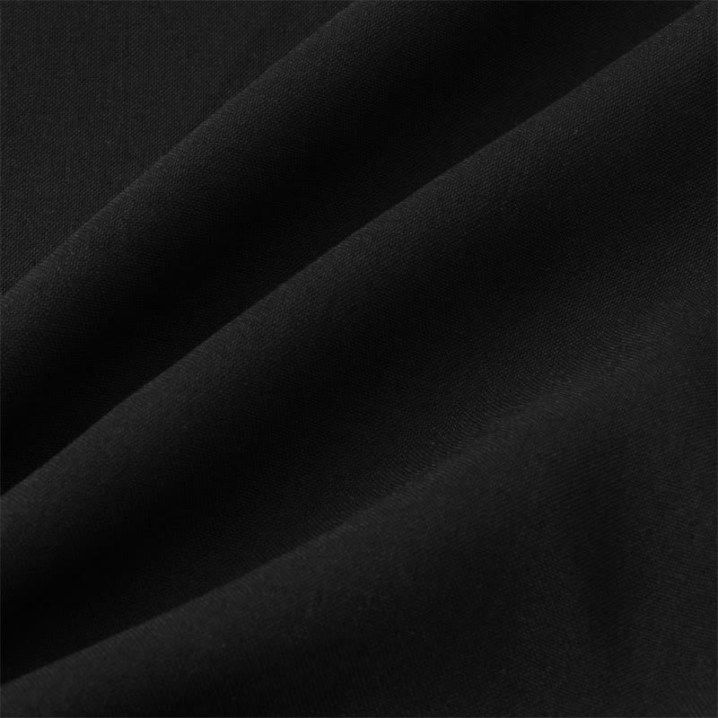 Buddha Stones Summer Men's Button Plain Short Sleeve Cotton Shirt With Pocket