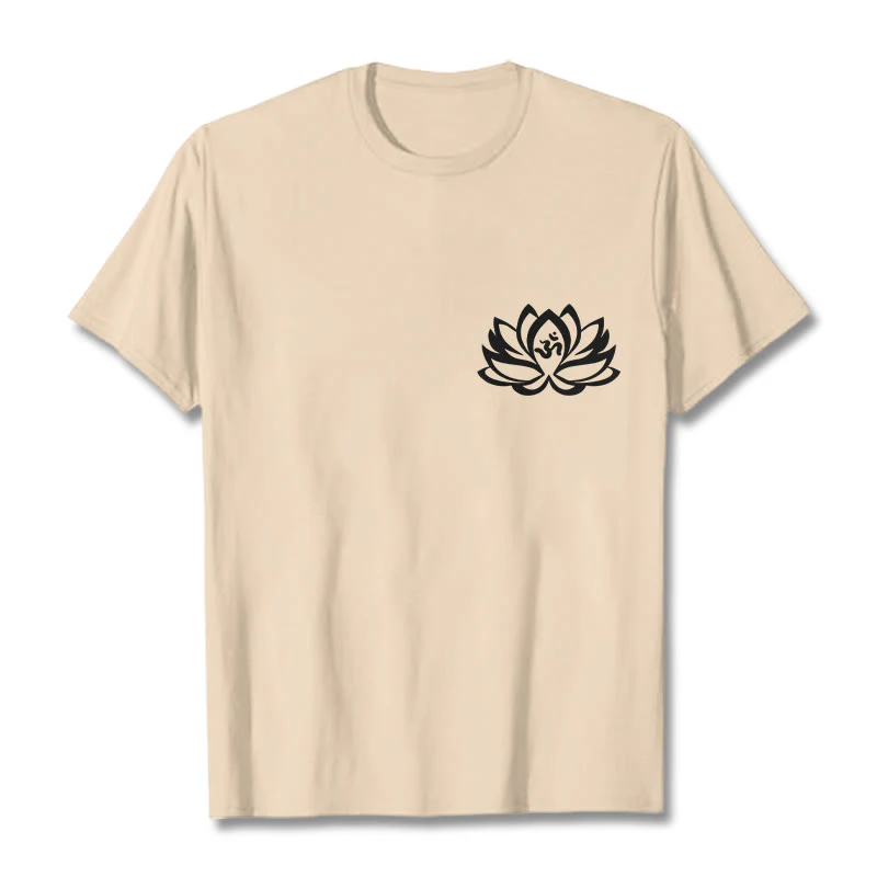 Buddha Stones Lotus Flower OM Symbol Design Tee T-shirt
