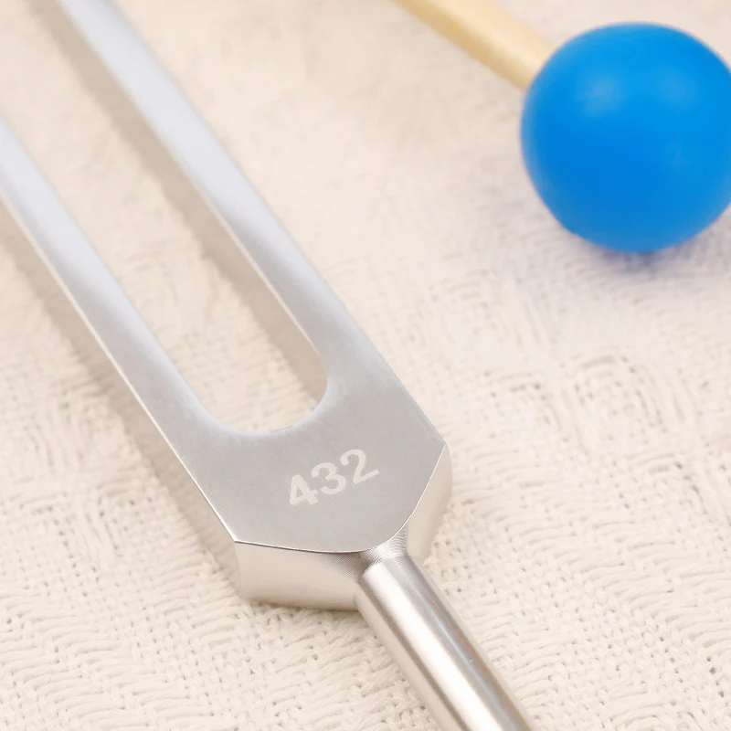 Buddha Stones Tuning Fork 432HZ Aluminum Alloy with Hammer for Mind and Spirit Healing