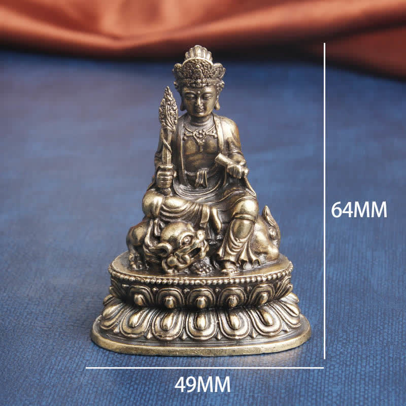 Buddha Stones Manjusri Bodhisattva Serenity Copper Statue Decoration