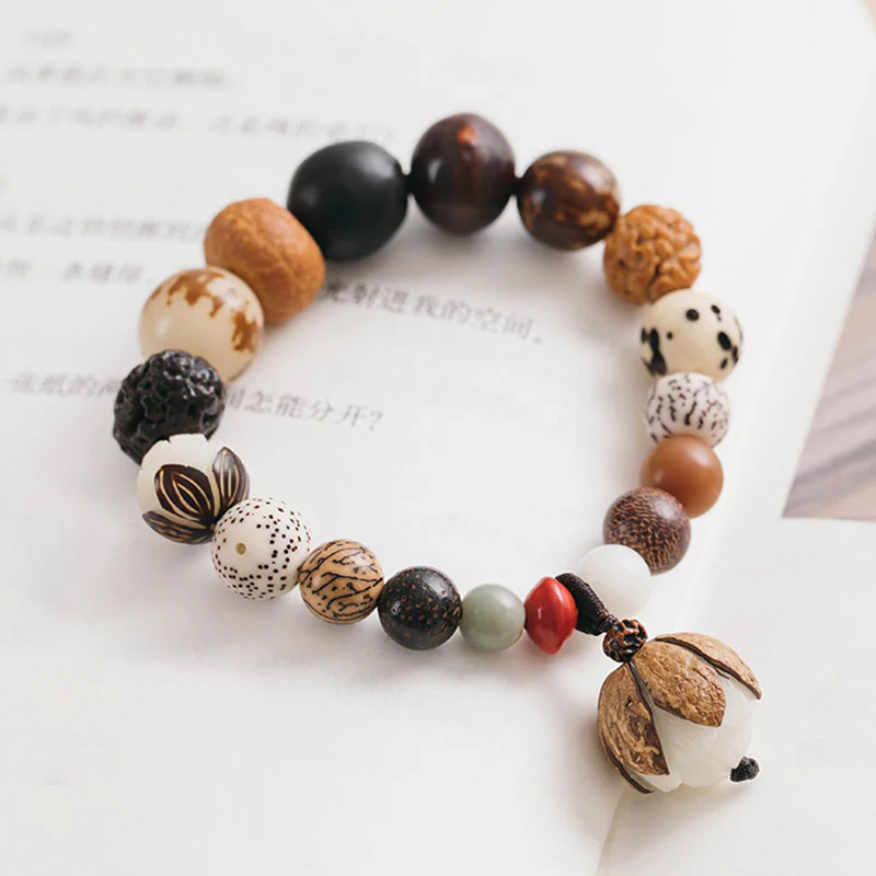 Buddha Stones Bodhi Seed Lotus Wisdom Peace Wrist Mala Bracelet