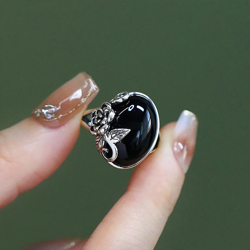 Buddha Stones Copper Rose Flower Adjustable Self Care Ring