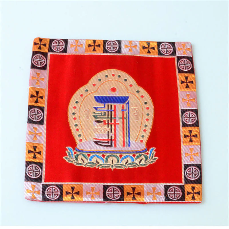 Buddha Stones Prayer Altar Mat Man-Bcu Kalachakra Healing Meditation Jacquard Mat