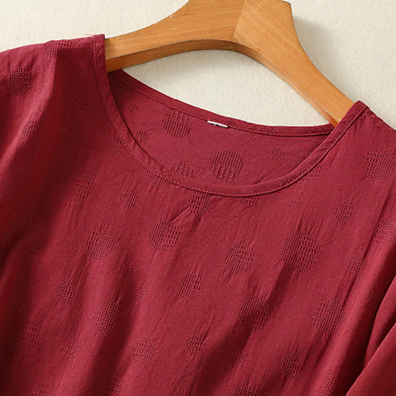 Buddha Stones 2pcs Plain Women's Short Sleeve Shirt Harem Pants Meditation Clothing Set