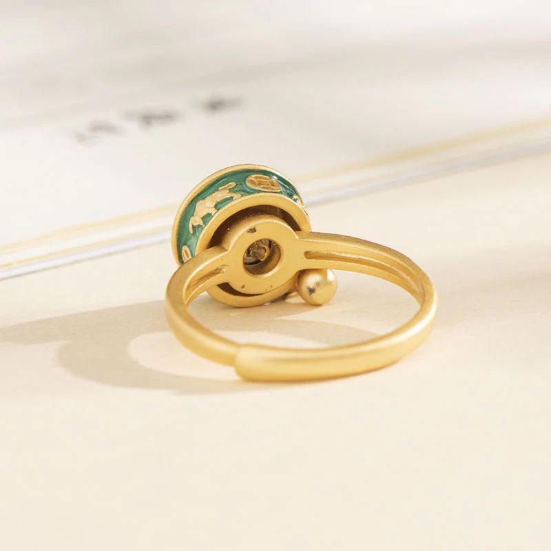 Yin Yang Copper Luck Wealth Rotatable Ring