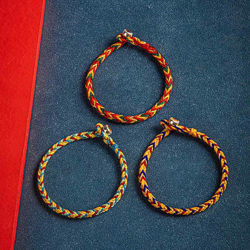 Buddha Stones May you be safe and sound all year round Lucky Multicolored Bracelet