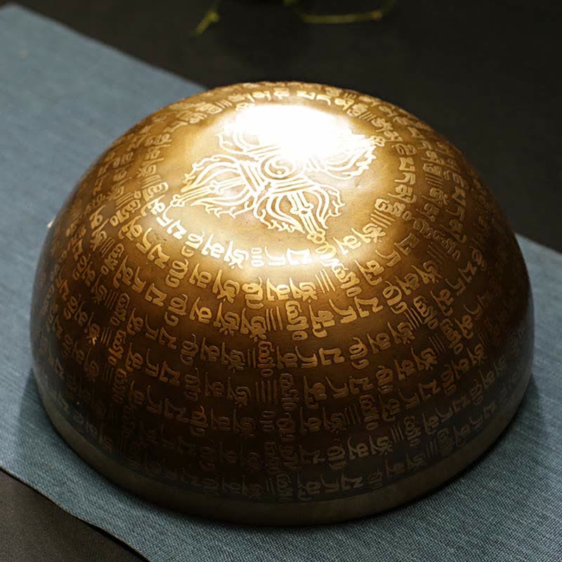 Buddha Stones Sutra Singing Bowl Handcrafted for Healing and Meditation Positive Energy Sound Bowl Set