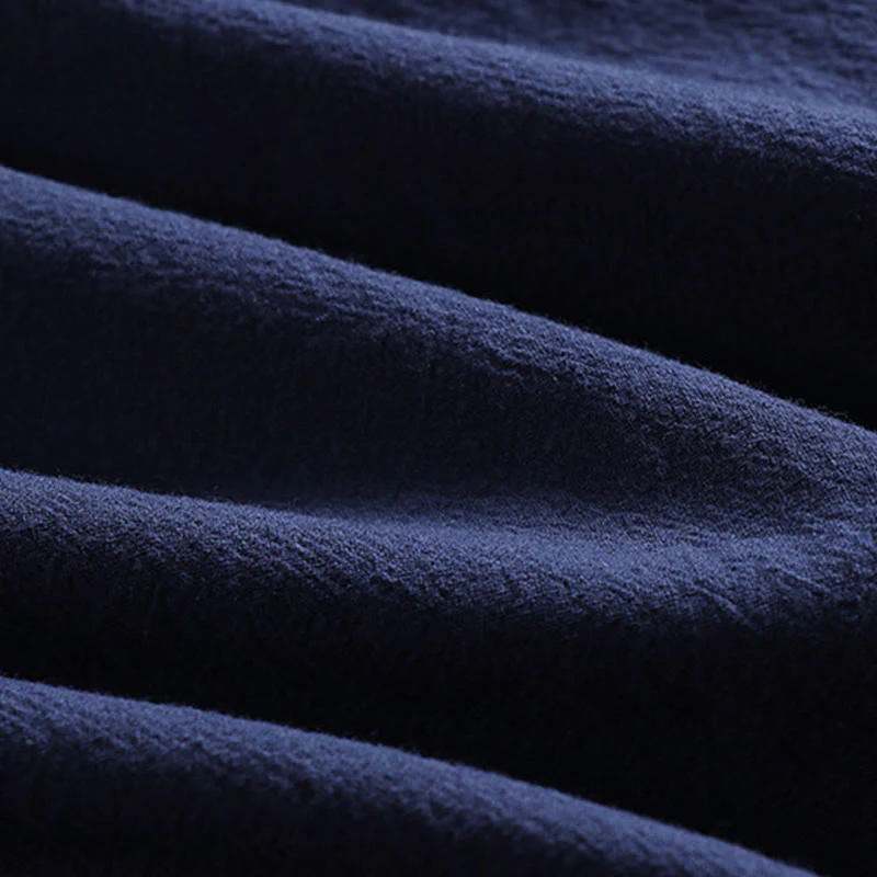 Buddha Stones Three-Quarter Sleeves Cropped Bloomers Cotton Top Pants Clothing Men's Set