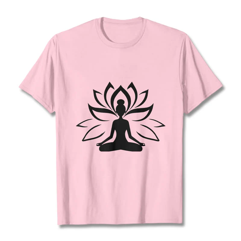 Buddha Stones Lotus Meditating Person Tee T-shirt