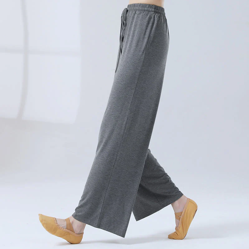 Buddha Stones Loose Modal Drawstring Wide Leg Pants For Yoga Dance