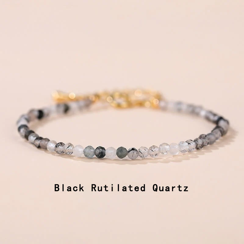 Buddha Stones Strawberry Quartz Prehnite Peridot Lazurite Pink Crystal Tourmaline Healing Chain Bracelet