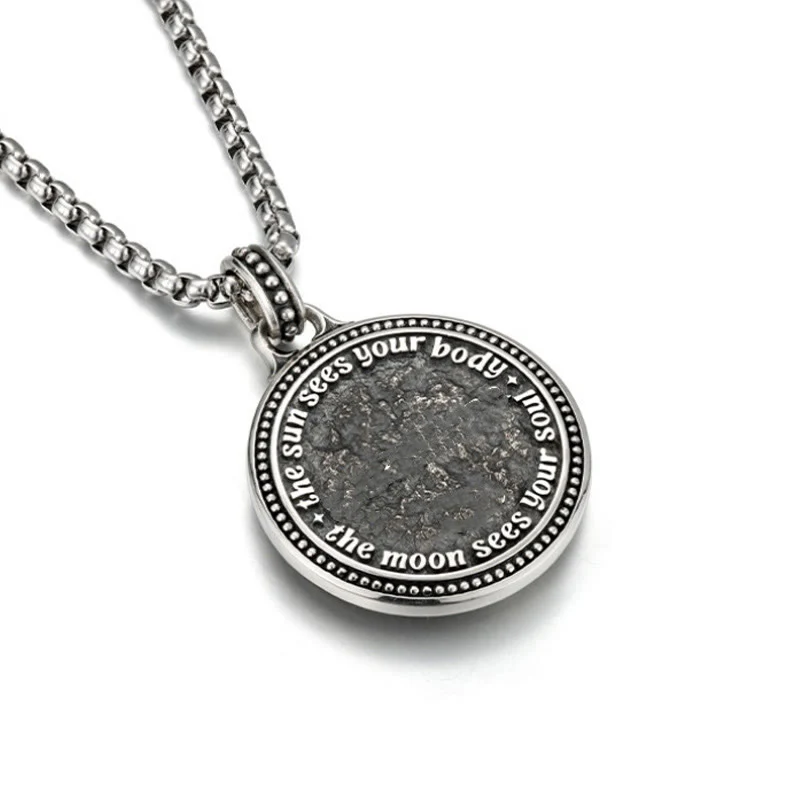 Buddha Stones Snake Yin Yang Symbol Copper Wealth Necklace Pendant