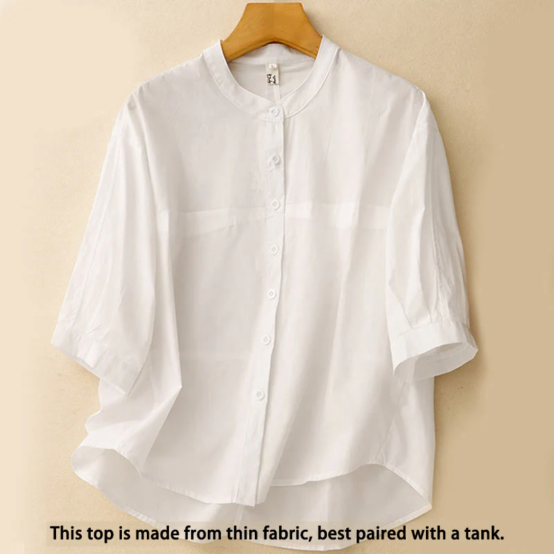 Buddha Stones 2pcs Women's Three-quarter Sleeve Shirt Harem Pants Meditation Clothing Set