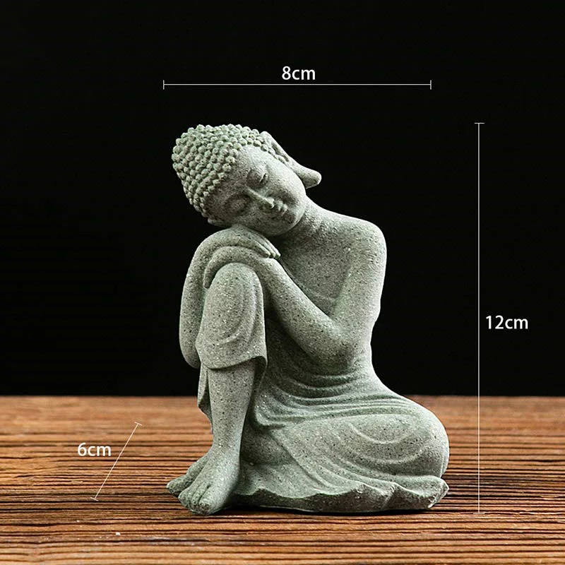Buddha Stones Tibetan Meditation Contemplation Buddha Serenity Compassion Statue Figurine Decoration
