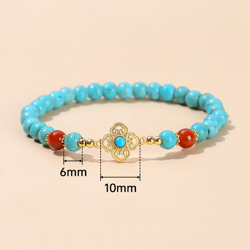 Buddha Stones Turquoise Bead Protection Balance Bracelet