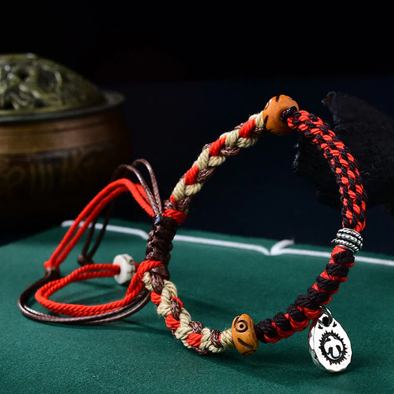 Buddha Stones Tibetan Hand-woven Garuda String Luck Bracelet