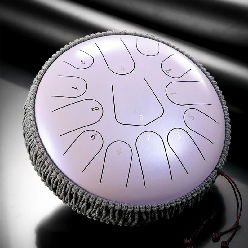 Buddha Stones Steel Tongue Drum Sound Healing Meditation Drum Kit 13 Note 12 Inch Percussion Instrument