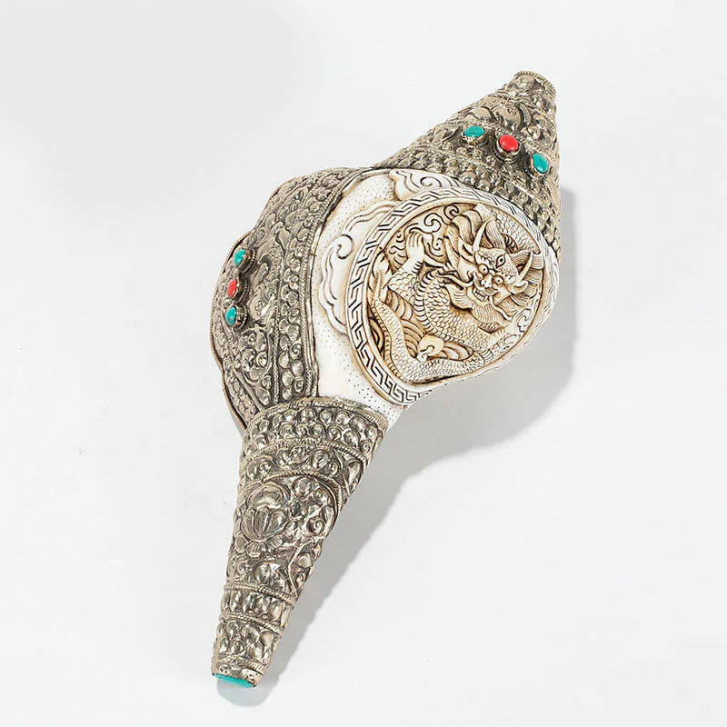 Buddha Stones Tibetan Natural Shankha Conch Shell Seashell Wealth Lucky Home Decoration