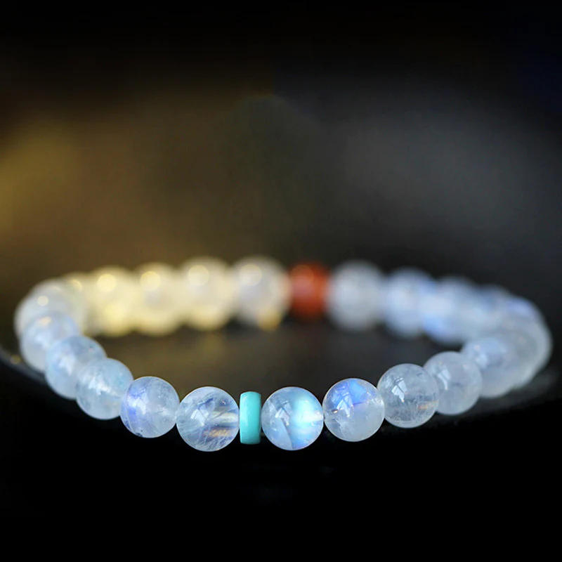 Buddha Stones Moonstone Calm Healing Positive Bracelet