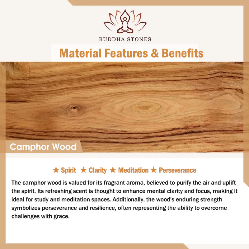 Buddha Stones Camphor Wood Yin Yang Ox Engraved Clarity Bracelet