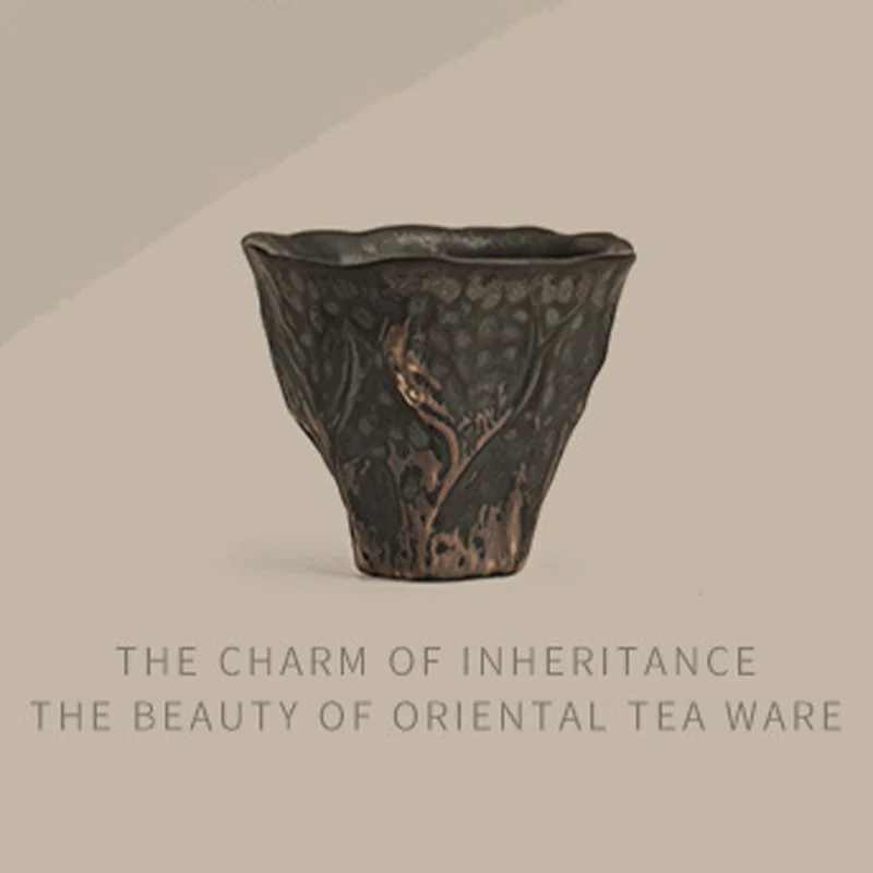 Buddha Stones Lotus Flower Shape Zen Ceramic Teacup Kung Fu Tea Cup 50ml