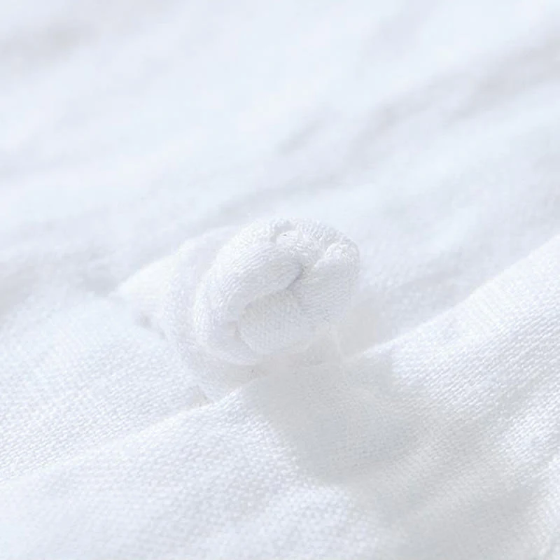 Buddha Stones Daily Frog-Button Stand Collar Short Sleeve Linen Men's Shirt