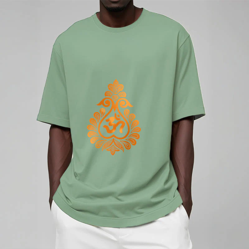 Buddha Stones Gourd OM Symbol Design Tee T-shirt