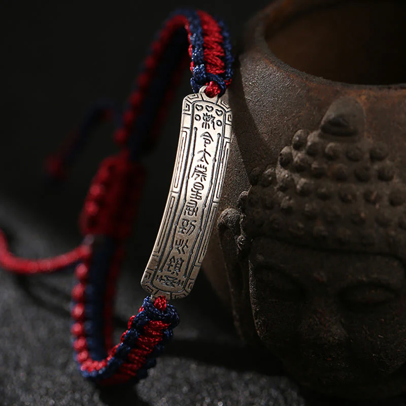 Buddha Stones 925 Sterling Silver Peace Amulet Protection Bracelet
