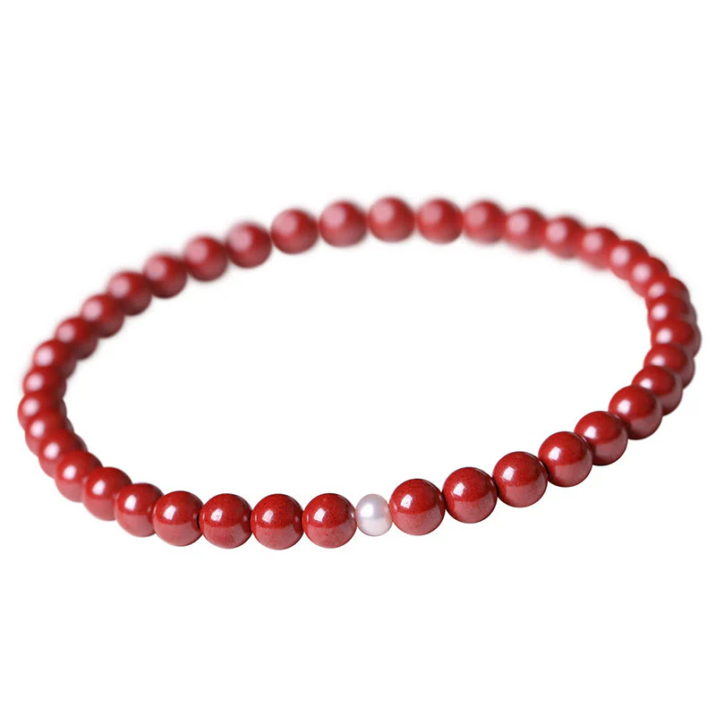 Buddha Stones Gourd Pearl Cinnabar Blessing Beads Bracelet