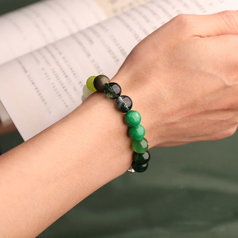 Buddha Stones Five Elements Various Agate Balance Luck Bracelet