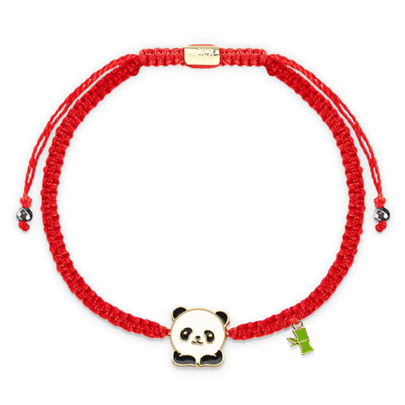 Buddha Stones Tibetan Handmade Panda Bamboo Lucky Red String Bracelet (Extra 30% Off | USE CODE: FS30)