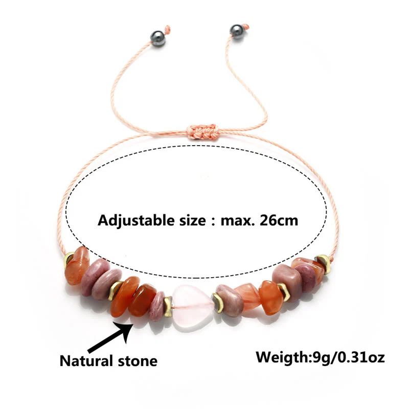 Buddha Stones Thinking Of You Rose Quartz Rhodonite Carnelian Relationships Bracelet