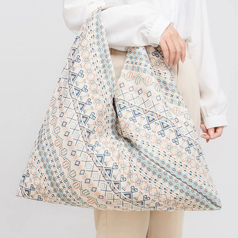 Buddha Stones Geometry Tiger Flowers Leopard Stripes Print Underarm Triangle Shoulder Bag