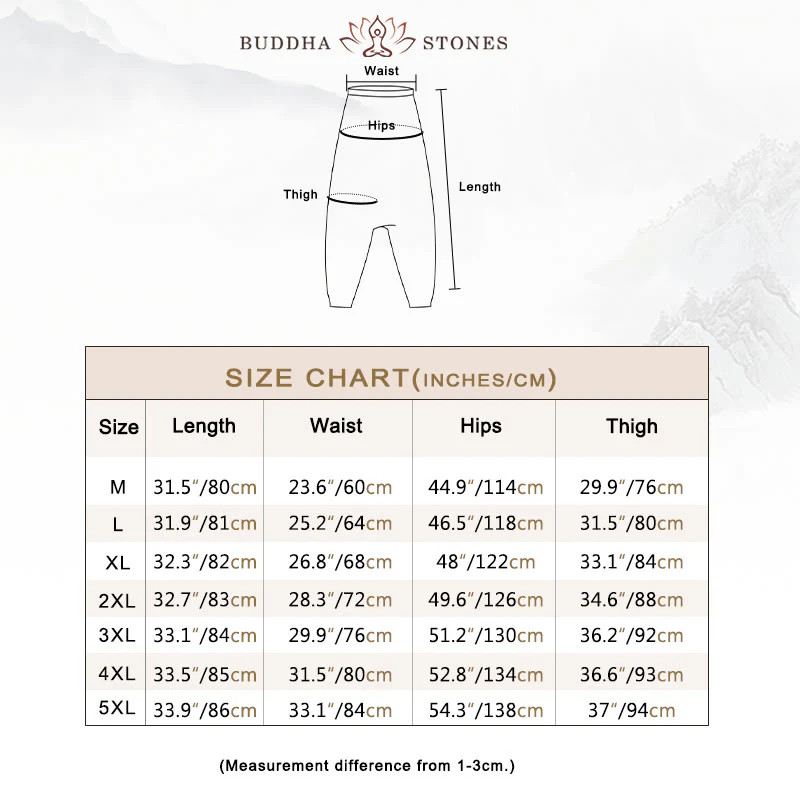 Buddha Stones Elephant Brown Black Print Cotton Men's Long Cropped Harem Pants With Pockets