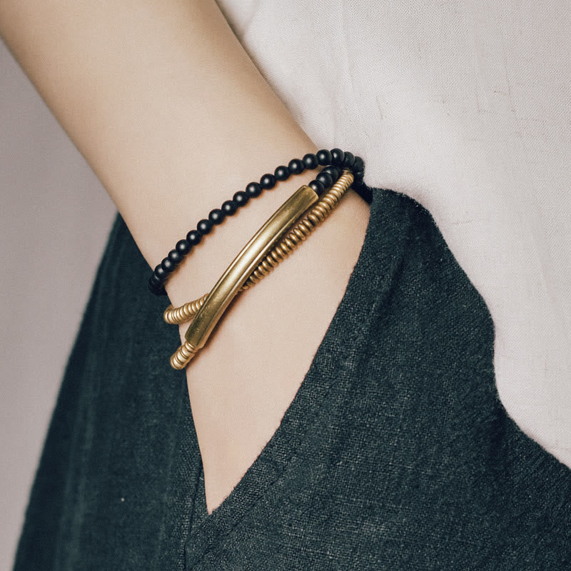 Tibetan Various Agate Stone Copper Protection Triple Wrap Bracelet (Extra 30% Off | USE CODE: FS30)