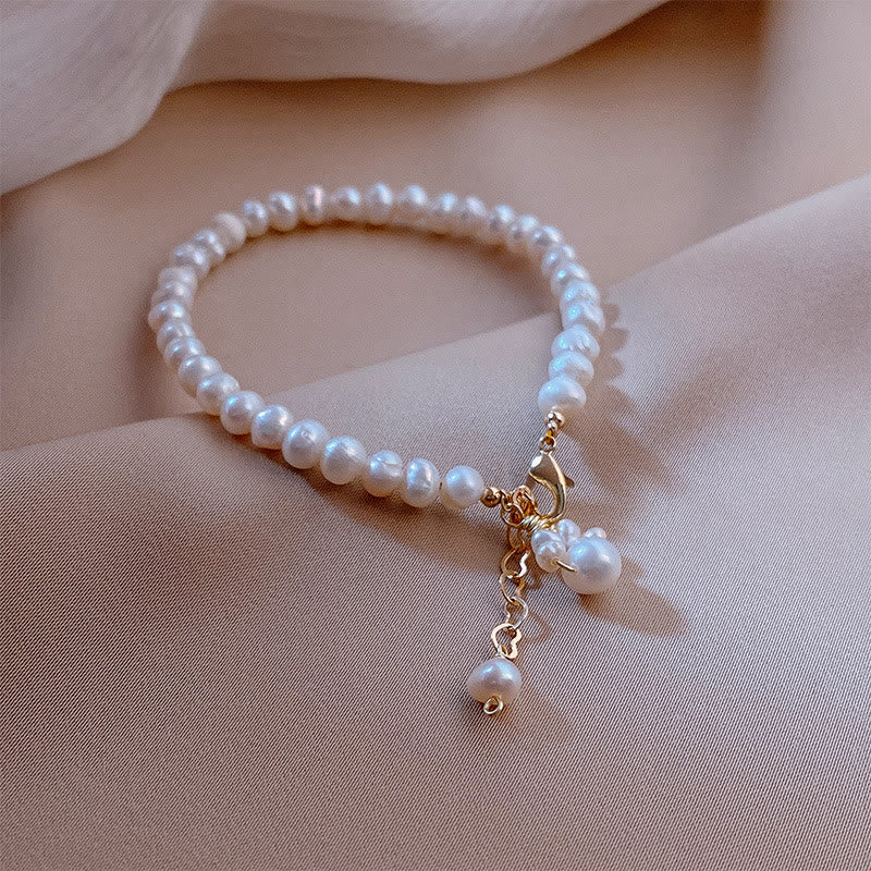 Buddha Stones Pearl Cat Paw Healing Chain Bracelet