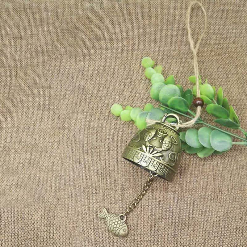 Buddha Stones Feng Shui Buddha Koi Fish Dragon Elephant Wind Chime Bell Luck Wall Hanging Decoration