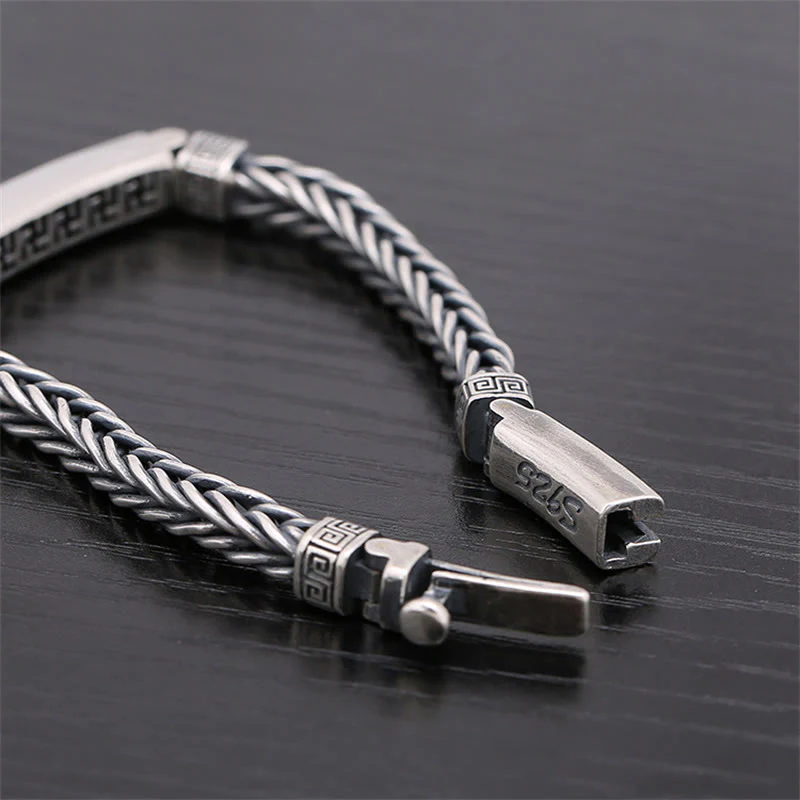 Buddha Stones Swastika Pattern Engraved Luck Bracelet